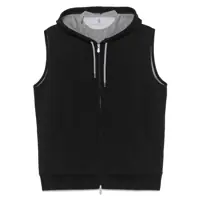 Bluze de trening Brunello Cucinelli Cotton Zipped Sleeveless Hoodie Barbati