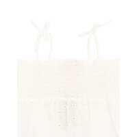 Salopete pentru Fete - Salopete Mc2 Saint Barth DUDU-COTTON DAISIES EMBROIDERY 01 White Fete (BM 18271326) - B-mall.ro