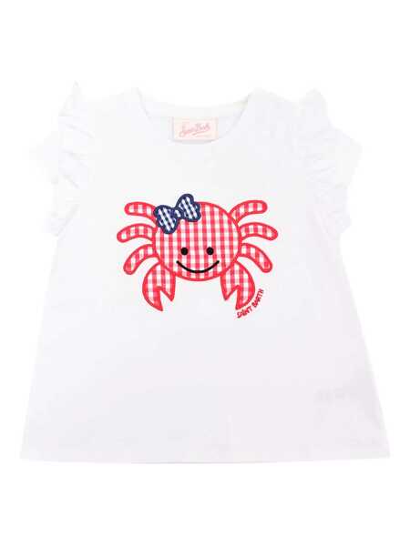 Tricouri Mc2 Saint Barth BABY-CRAB 01 VICHY 4161 PATCH White Fete (BM 18271329) 1