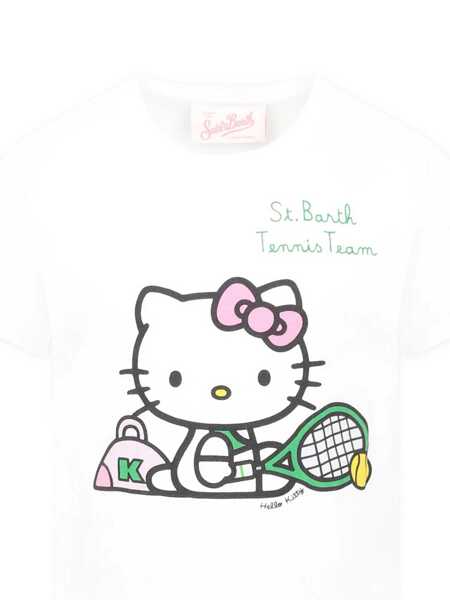 Tricouri Mc2 Saint Barth ELLY-HELLO KITTY SB TENNIS 01 EMB White Fete (BM 18271338) 3