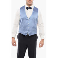 Veste costum 4 Buttons Silk Vest With Jetted Pockets Barbati