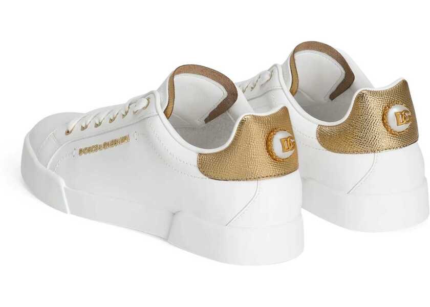 Sneakers Dolce & Gabbana Portofino Sneakers BIANCO/ORO Femei (BM 18271489) 3
