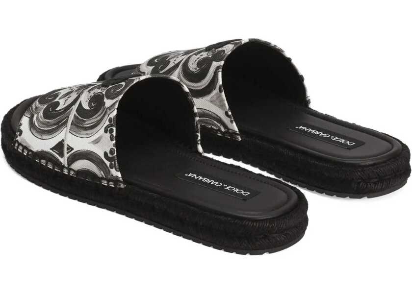 Sandale Dolce & Gabbana Cotton Sandals MAIOLICA 3 NERO Barbati (BM 18271501) 3