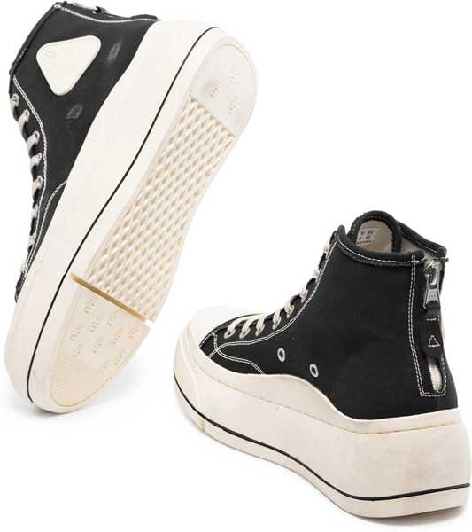 Sneakers R13 High Top Sneakers BLACK CANVAS Femei (BM 18271504) 2