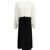 CRIDA MILANO Correr Midi Dress BLACK/WHITE