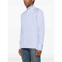 Camasi Valentino Garavani pentru Barbati - Camasi casual Valentino Garavani Striped plastron and ruffle Shirt RIGA CELESTE/BIANCO/BLU Barbati (BM 18271558) - B-mall.ro