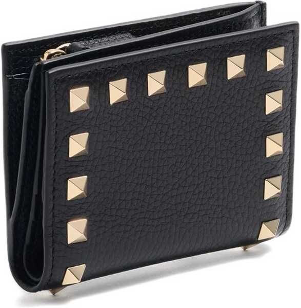 Portofele Valentino Garavani Rockstud Wallet NERO Femei (BM 18271564) 2