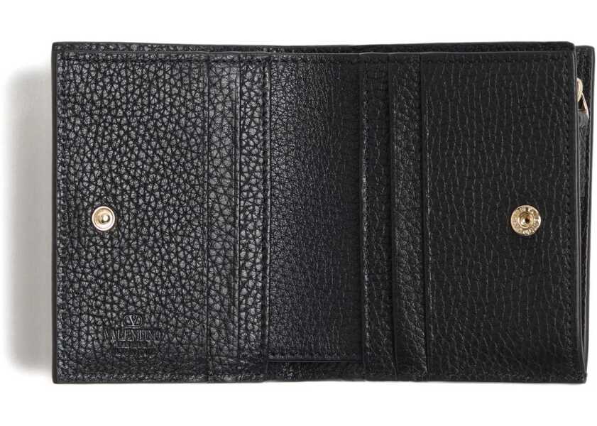 Portofele Valentino Garavani Rockstud Wallet NERO Femei (BM 18271564) 3