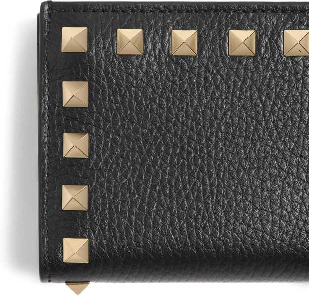 Portofele Valentino Garavani Rockstud Wallet NERO Femei (BM 18271564) 4