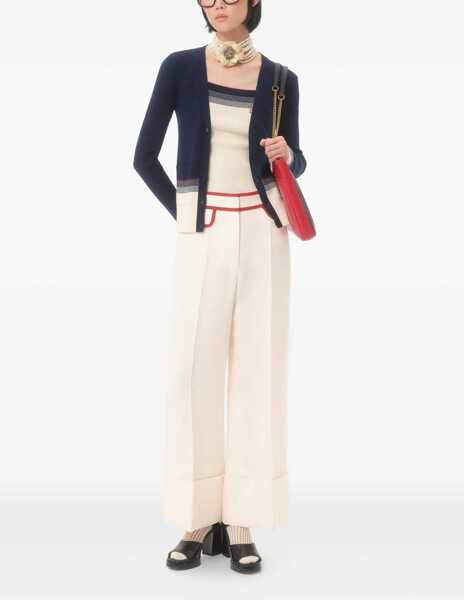 Pantaloni casual Valentino Garavani Crepe Couture Pants IVORY Femei (BM 18271702) 2