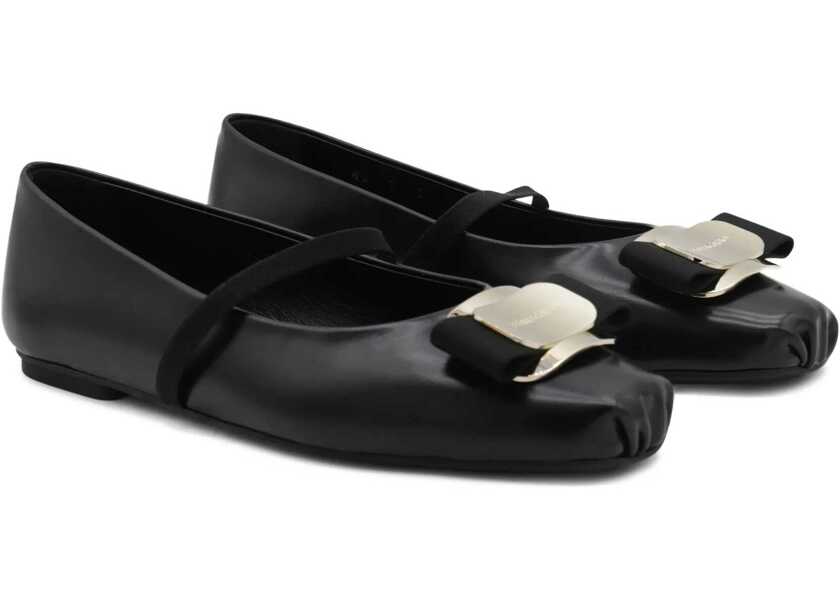 Balerini Ferragamo Ballerina Zina BLACK Femei (BM 18271870) 2