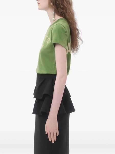 Tricouri Valentino Garavani Printed Cotton T-Shirt GREEN Femei (BM 18271885) 4