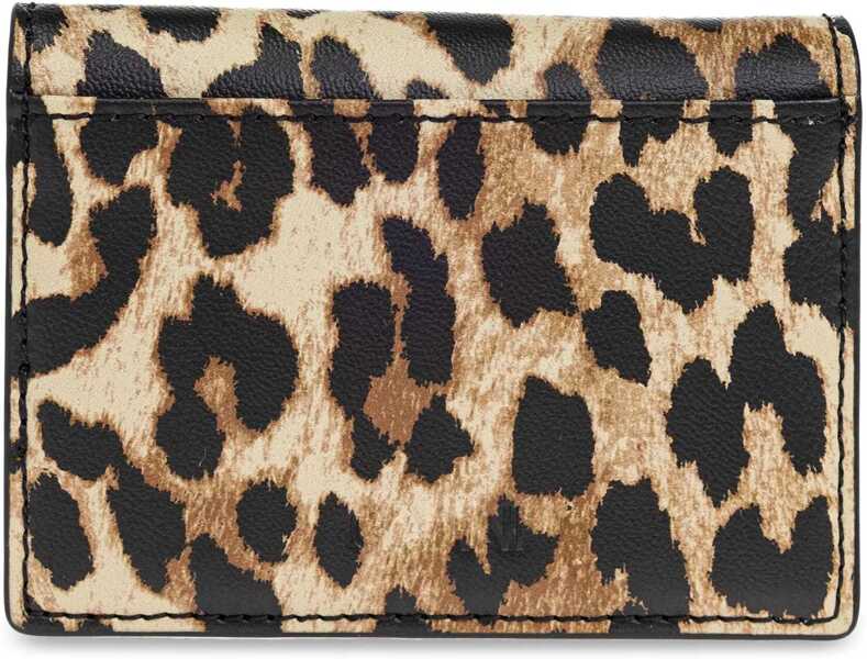 Portofele Ganni Bou Card Holder With Animal Motif ANIMALIER Femei (BM 18271951) 2