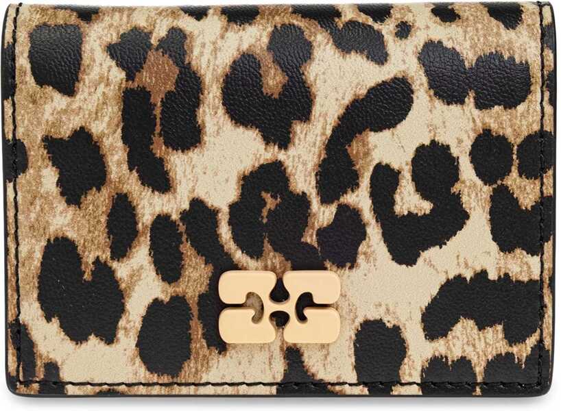 Portofele Ganni Bou Card Holder With Animal Motif ANIMALIER Femei (BM 18271951) 1