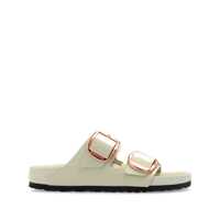 Pantofi cu toc Birkenstock Arizona Big Buckle Exq Shine Ecru, Natural Leather Shoes Femei