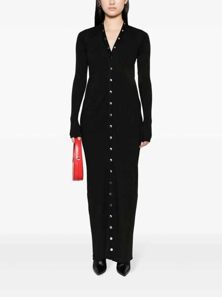 Cardigane THE ATTICO The Attico Long Knitted Cardigan Black Femei (BM 18273102) 2