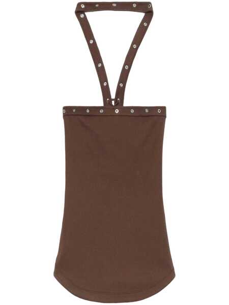 Topuri THE ATTICO The Attico Cotton Top BROWN Femei (BM 18273117) 1