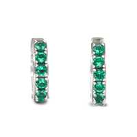 Cercei Emanuele Bicocchi Dama - Cercei Emanuele Bicocchi Emanuele Bicocchi Crystal Hoop Earrings GREEN Femei (BM 18273288) - B-mall.ro