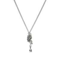 Bijuterii Emanuele Bicocchi Rose And Skull Pendant Necklace Femei