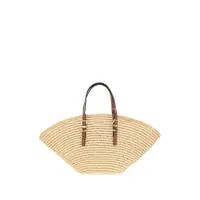 Genti de mana 'Isa Small' Beige Shopper With Woven Design And Two Adjustable Handles In Tech Fabric Woman Femei