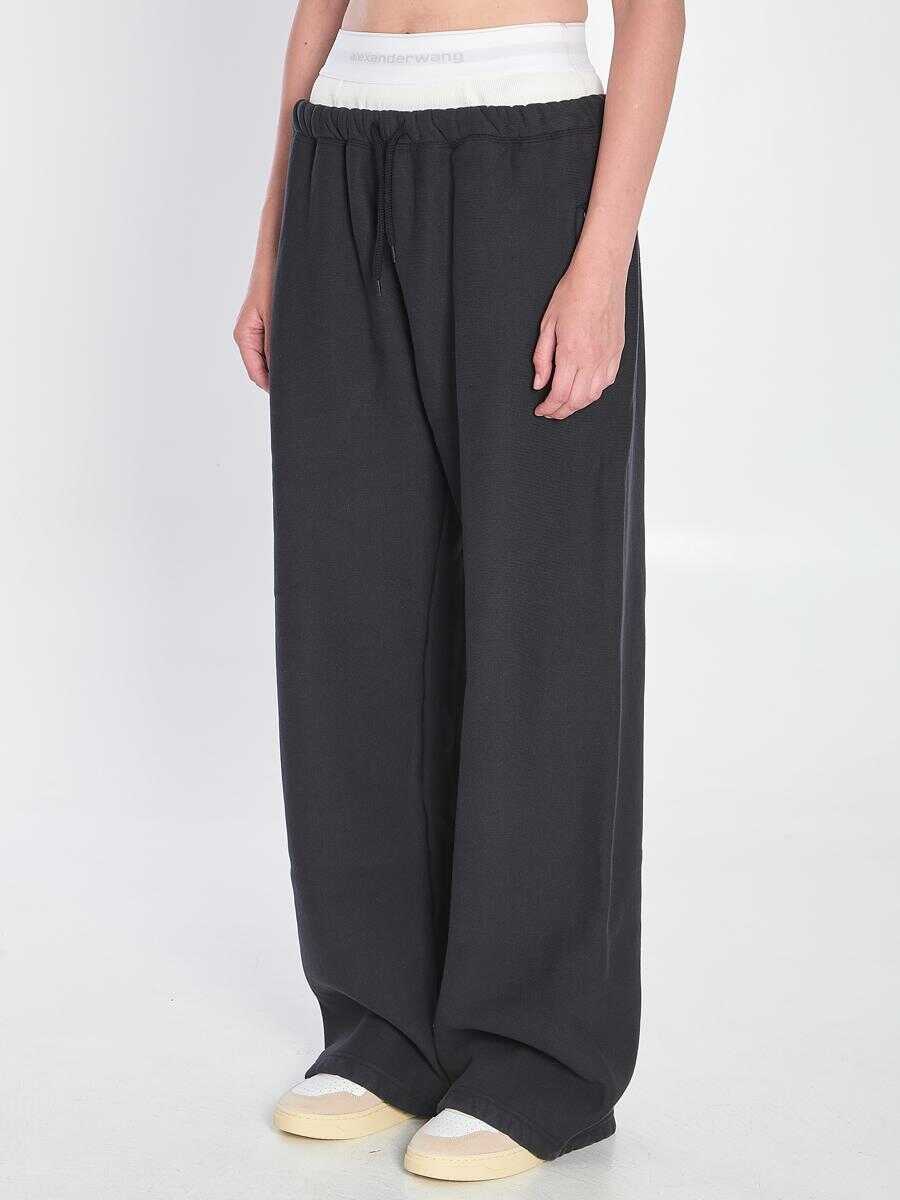 Pantaloni de trening Alexander Wang Sweatpants With Brief Black Femei (BM 18274017) 2