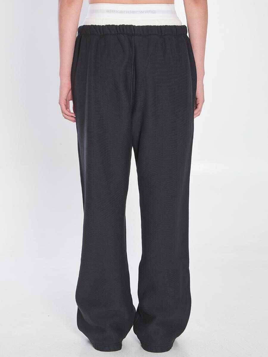 Pantaloni de trening Alexander Wang Sweatpants With Brief Black Femei (BM 18274017) 4