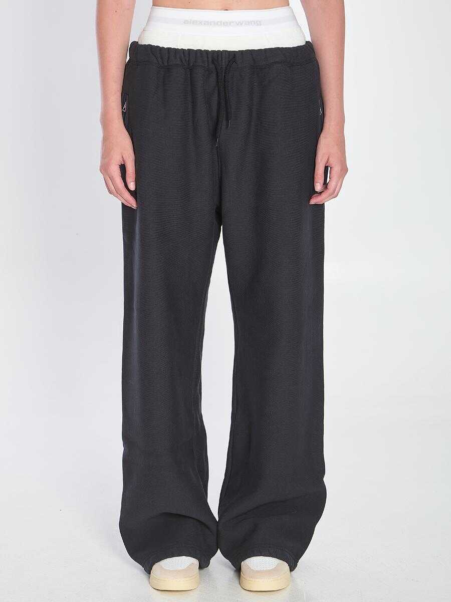 Pantaloni de trening Alexander Wang Sweatpants With Brief Black Femei (BM 18274017) 1