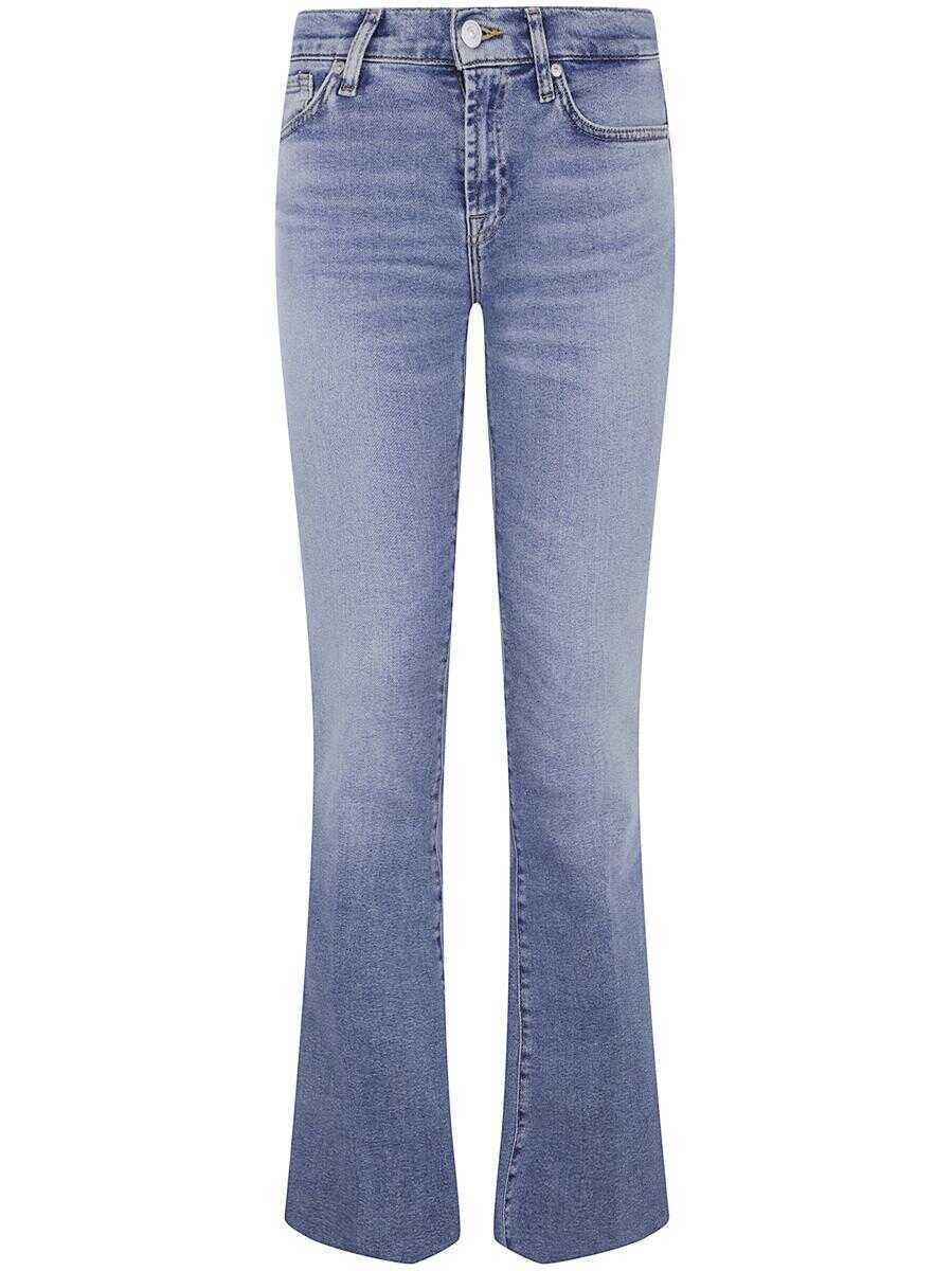 Blugi 7 For All Mankind 7 For All Mankind Cropped Alexa Sea Level With Raw Cut Clothing BLUE Femei (BM 18274251) 1