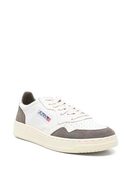 Sneakers AUTRY Autry Medalist Sneakers In White Leather And Grey Suede BIANCO E GRIGIO Barbati (BM 18275634) 2