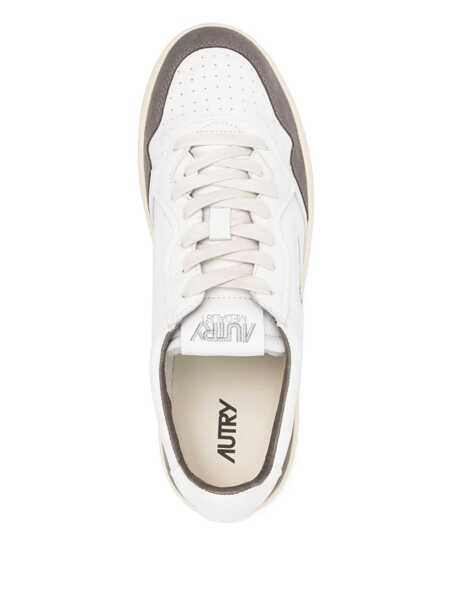 Sneakers AUTRY Autry Medalist Sneakers In White Leather And Grey Suede BIANCO E GRIGIO Barbati (BM 18275634) 4