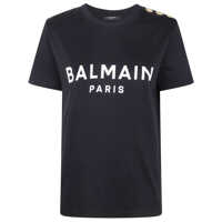 Tricouri Balmain 3 Buttons Printed T-Shirt Clothing Femei