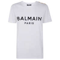 Tricouri Balmain 3 Buttons Printed T-Shirt Clothing Femei