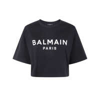 Tricouri Balmain Printed Cropped T-Shirt Clothing Femei