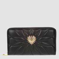 Portofele Dolce & Gabbana Black Leather Wallet Femei
