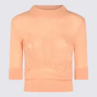 Pulovere Chloé Light Orange Wool Knitwear Femei