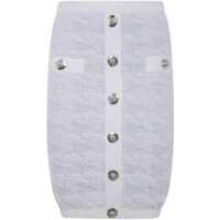 Fuste Balmain Buttoned Tweed Knee Lenght Skirt Clothing Femei