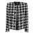 Balmain 'Spencer' Black And White Jacket With All-Over Check Motif And Fringed Hem In Cotton Blend Woman Multicolor