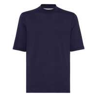 Tricouri Brunello Cucinelli Cotton Jersey T-Shirt Barbati