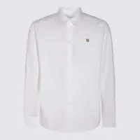 Camasi Maison Kitsuné White Cotton Shirt Barbati