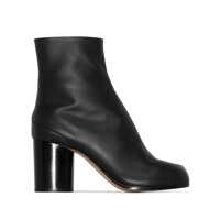 Bocanci 'Tabi' Black High Heel Ankle Boots In Leather Woman Femei