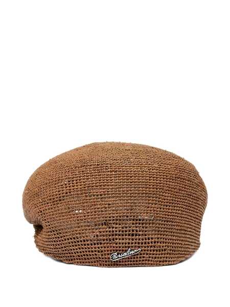 Palarii BORSALINO Cap Miami Berretto-Rafia Crochet/Flat Beret Brown Barbati (BM 18278976) 3