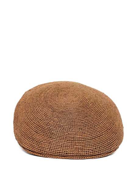 Palarii BORSALINO Cap Miami Berretto-Rafia Crochet/Flat Beret Brown Barbati (BM 18278976) 1