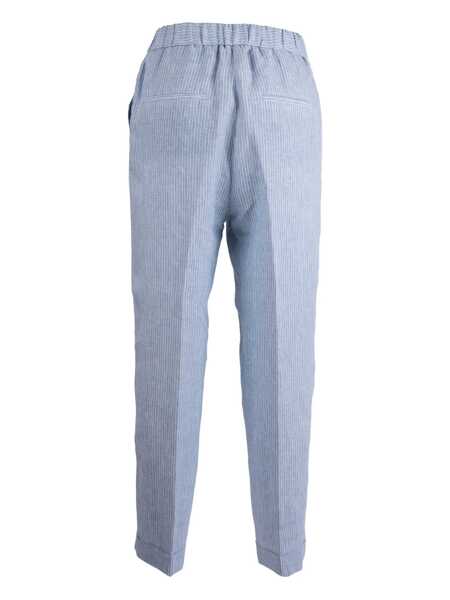 Pantaloni Peserico WOMAN TROUSERS Light Blue Femei (BM 18278991) 2