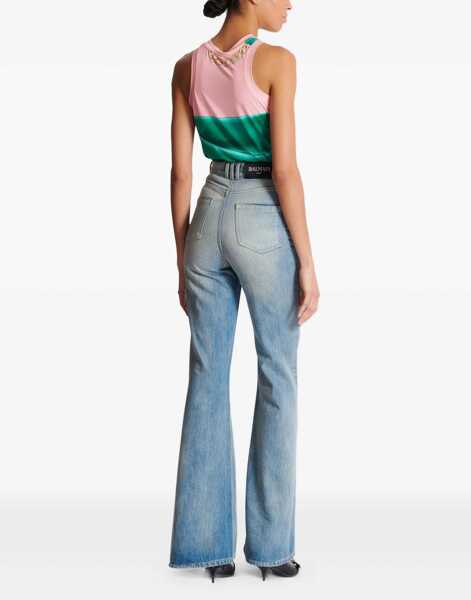 Blugi Balmain Flare Jeans BLEU JEAN CLAIR Femei (BM 18279190) 4
