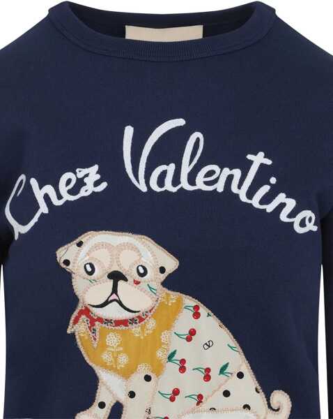 Bluze de trening Valentino Garavani Cotton Sweatshirt INDACO Femei (BM 18279199) 3