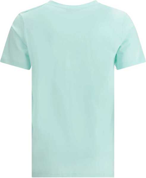 Tricouri Balmain Logoed T-Shirt VERT PALE/BLANC Femei (BM 18279211) 2
