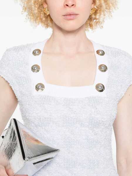 Rochii Balmain Stretch midi Dress BLEU/BLANC Femei (BM 18279241) 5