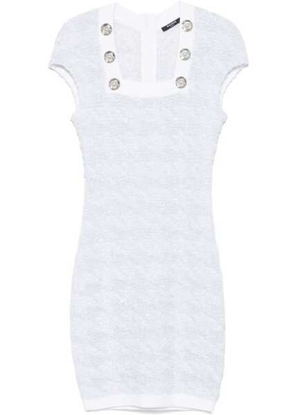 Rochii Balmain Stretch midi Dress BLEU/BLANC Femei (BM 18279241) 1
