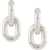 RABANNE Double XL Link Earrings SILVER