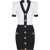 Balmain Braided pattern midi Dress NOIR/BLANC